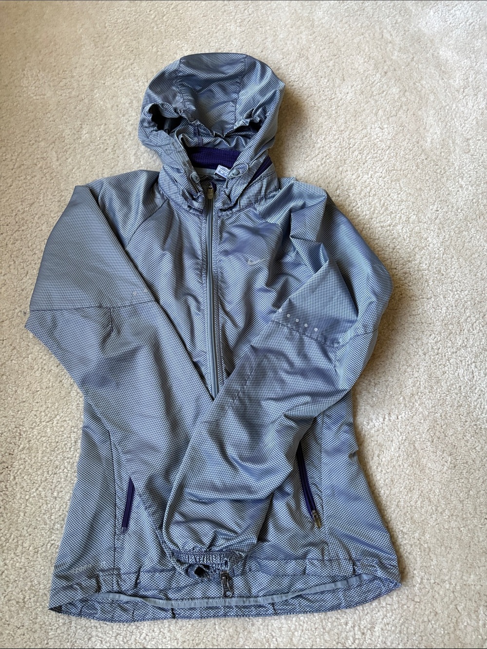 Nike Light Gray Hooded Jacket Sz. XS